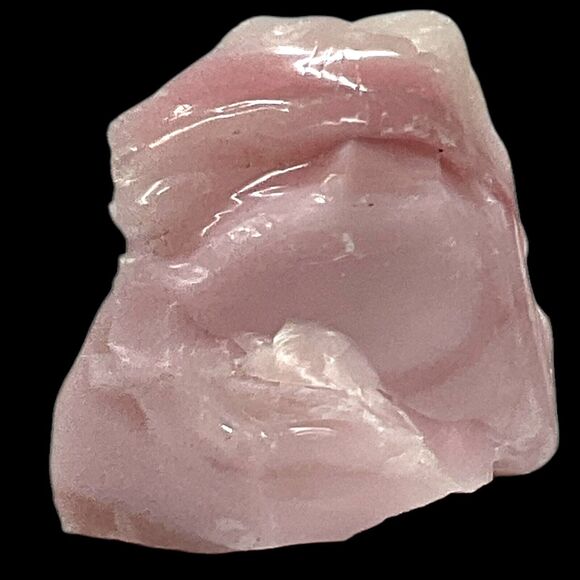 Pink Swirl Art Glass Cullet Glowing Manganese Slag Glass #5GX10 - Picture 2 of 7